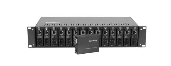 FIBRA ÓPTICA INTELBRAS CHASSI COM 14 SLOTS PARA RACK 19" KX 1400 R