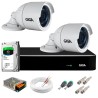 Kit 2 Câmeras 5MP + DVR Giga + HD 1TB + App de Monitoramento, Câmeras 30m Infravermelho de Visão Noturna Giga Security GS0047 Completo com Acessórios