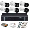 Kit 6 Câmeras VHD 1120 B G5 + DVR Intelbras + App Grátis de Monitoramento, Câmeras HD 720p 20m Infravermelho de Visão Noturna Intelbras + Fonte, Cabos e Acessórios