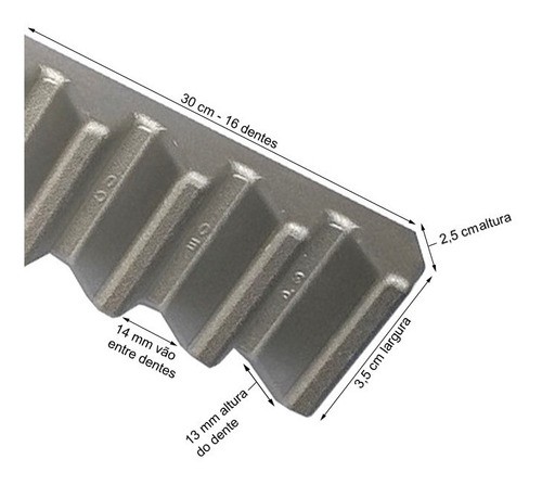 5PCS GOMO PECCININ CREMALHEIRA INDUSTRIAL ALUMINIO DZ MAX 30CM 05 UNIDADES DE 30CM TOTAL 1,50MTS