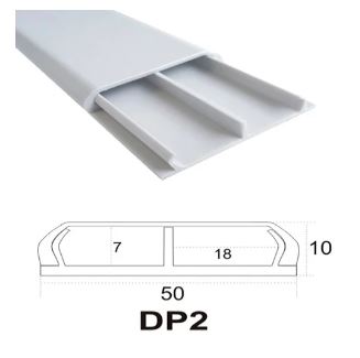 CANALETA DE PISO DP2 50X10 CREME - DUTOPLAST