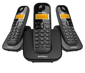 TELEFONE SEM FIO TS 3113 PRETO (BASE +2 RAMAIS) - INTELBRAS