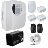Kit Alarme Residencial Wifi 4 Sensores sem fio, 2 Controles Remoto, Central Cloud 10 EW Genno + Bateria