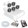 Kit 5 Câmeras de Segurança Full HD c/ DVR Citrox 8 Canais 1080N Completo