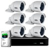 Kit 6 Câmeras Full HD + DVR Giga Security + HD 1TB + App Grátis de Monitoramento, Câmeras GS0273 1080p 30m Infravermelho de Visão Noturna + Fonte, Cabos e Acessórios