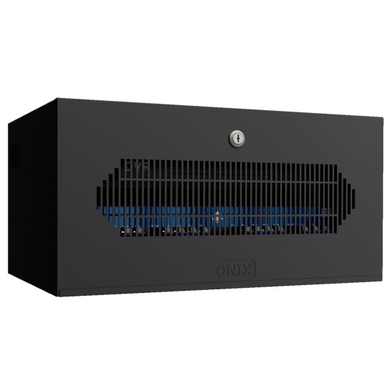 Rack 5U Perfurado 19" Com Fechadura Onix Security Protege e Organiza CFTV, Informática e Telecomunicação Pintura Epoxi na Cor Preta 11910