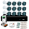 Kit Giga Security 12 Câmeras Full HD 1080p gs0271 + DVR com HD 1TB Seagate + Acessórios