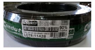CABO COAXIAL RG 58 90% MALHA 100M PRETO CONDUTTI