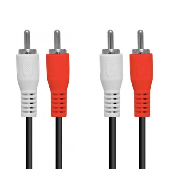 Cabo de Áudio 2 RCA x 2 RCA Níquel 1,5 Metro Vinik