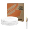 Cabo Câmeras Coaxial Flexível RF 4mm + Bipolar Externo 2x26 AWG Frapa - 100m