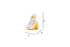 TELEFONE SEM FIO TS 3110 BRANCO E AMARELO-INTELBRAS