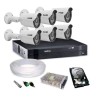 Kit 6 Câmeras Full HD Com Imagem Noturna Colorida StarLight Completo c/ DVR 8 Canais MHDX 1108 Intelbras