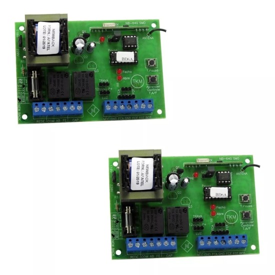 2PCS CENTRAL NEW BACK PORTAO AUTOMATICO PLACA GAREN GME SEG