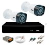 Kit 2 Câmeras de Segurança Full HD 1080p Giga Security gs0271 + DVR Giga Security 2MP + Acessórios