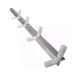 Haste Cantoneira De Alumínio 75cm 8 Isoladores - 5 Pc