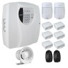 Kit Alarme Residencial Wifi 8 Sensores sem fio, 2 Controles Remoto, Central Cloud 10 EW Genno