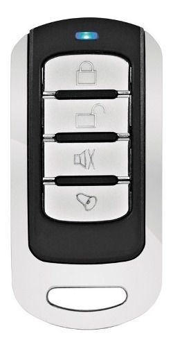 5PC CONTROLE REMOTO ALARME PORTÃO 4 BOTOES CROMADO PPA GAREN