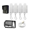 Kit Porteiro Eletrônico Completo 4 Pontos Lider + 4 Monofones + Fechadura + Cabo + Fonte 28453
