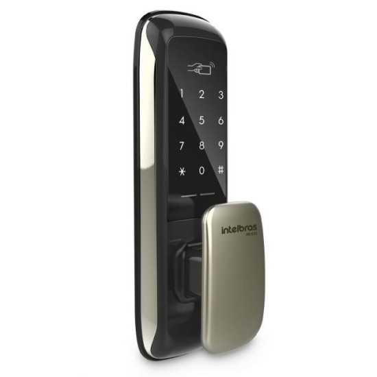 Fechadura Digital Push & Pull Abertura Com Senha ou Tag FR 620 Intelbras