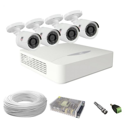 Kit 4 Câmeras JFL Completo de Alta Definição c/ DVR Gravador DHD-2104