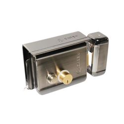 Fechadura 12v Luxo Revers C Botão Niquel