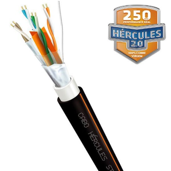 Cabo de Rede Blindado CAT 6E Tripla Capa STP Externo LAN Expert Hercules 2.0 - Metro