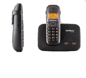TELEFONE SEM FIO TS 5150 C/ ENTRADA 2 LINHAS PRETO - INTELBRAS