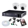 Kit Completo 2 Câmeras Intelbras Dome Internas e DVR MHDX 1104