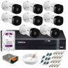 Kit 8 Câmeras VHD 1120 B G5 + DVR Intelbras + HD 1TB para Armazenamento + App Grátis de Monitoramento, Câmeras HD 720p 20m Infravermelho de Visão Noturna Intelbras + Fonte, Cabos e Acessórios