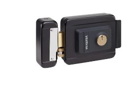 FECHADURA ELETRICA DE CILINDRO AJUSTAVEL FX 2000 AJ PRETA