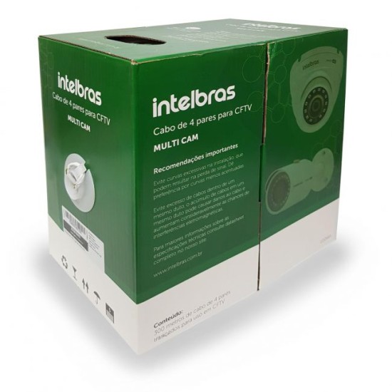 Cabo de Rede Intelbras MC8CBR Multi Cam 8 Vias Para CFTV - 300m