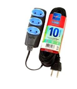 EXTENSÃO NO SHOCK PL 2X0,75MM²X 10M GRAFITE