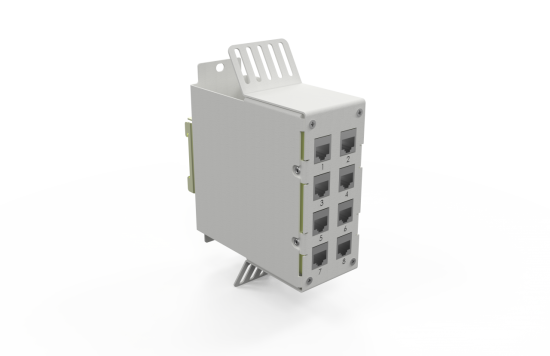 PATCH PANEL PARA TRILHO DIN 8P