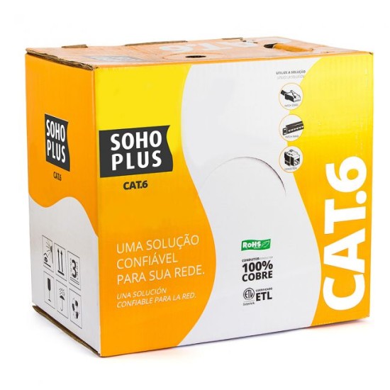 Cabo de Rede Furukawa CAT 6 SohoPlus LAN UTP Caixa Com 305 Metros