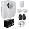 Kit Alarme Residencial Wifi 3 Sensores sem fio, 2 Controles Remoto, Central Cloud 10 EW Genno + Bateria
