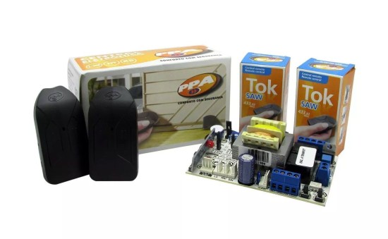 PLACA CENTRAL PPA 4 TRIMPOTES MOTOR PORTÃO COM 2 CONTROLES