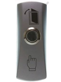 BOTAO DE SAIDA INOX C/ CAIXA DE SOBREPOR PRATA - AUTOMATIZA