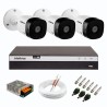 Kit 3 Câmeras de Segurança Full HD Intelbras VHD 1220 B G6 + DVR Intelbras 04 Canais Full HD MHDX 3104 + Acessórios