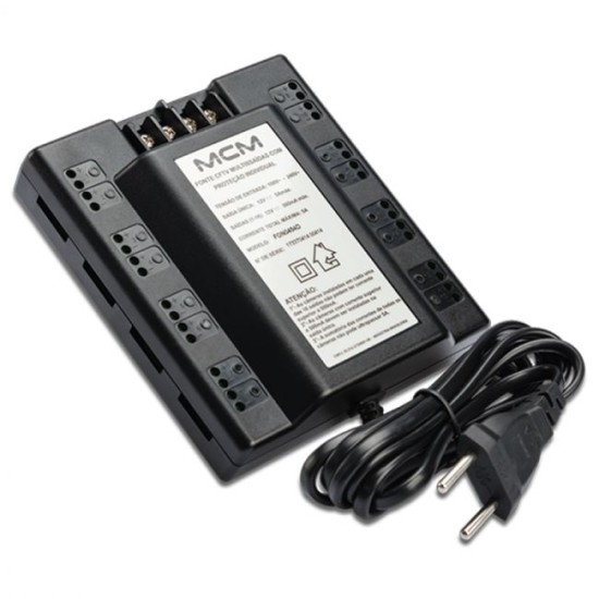 Fonte MCM Multisaídas Independentes 5A CFTV 12,8Vcc 64W