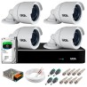 Kit 4 Câmeras 5MP + DVR Giga + HD 1TB + App de Monitoramento, Câmeras 30m Infravermelho de Visão Noturna Giga Security GS0047 Completo com Acessórios
