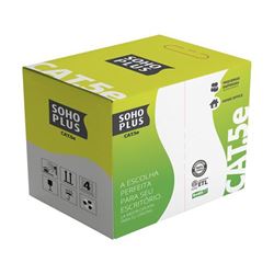Cabo Lan Sohoplus U/utp Cat.5e 24awgx4p Cmx Cinza Cx 305m