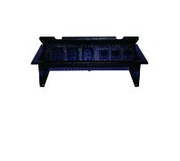 CAIXA DE MESA C/3 TOMADAS PADRÃO NBR / 3 COLARES RJ-45 - SOLLAN