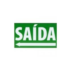 Placa De Sinalizacao New Slim Br-vd Saída Seta Esq