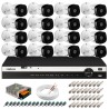 Kit 16 Câmeras 2K VHD 1420B + DVR Intelbras + App Grátis de Monitoramento, Câmeras 20m Infravermelho de Visão Noturna + Fonte, Cabos e Acessórios