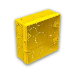 Caixa De Embutir Para Alvenaria 4x4 Amarela