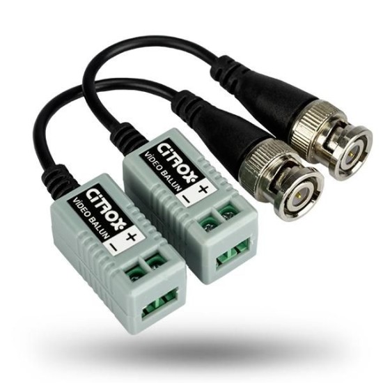 Conversor Vídeo Balun Par Trançado HD Híbrido c/ Alcance de Até 500m - Citrox