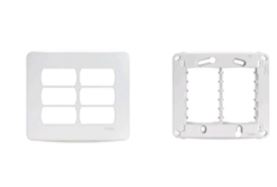 PLACA 4X4 6 POSTOS C/ SUPORTE BRANCA - MILUZ