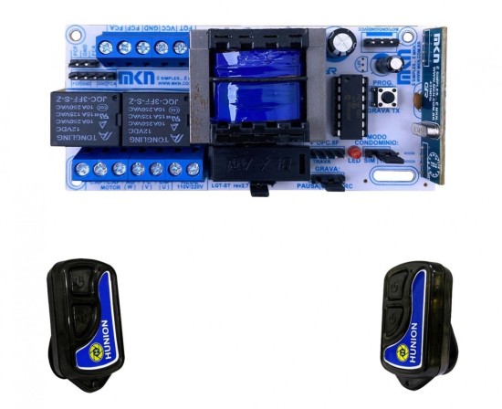 PLACA CENTRAL MKN MOTOR PORTÃO GAREN 2 CONTROLES