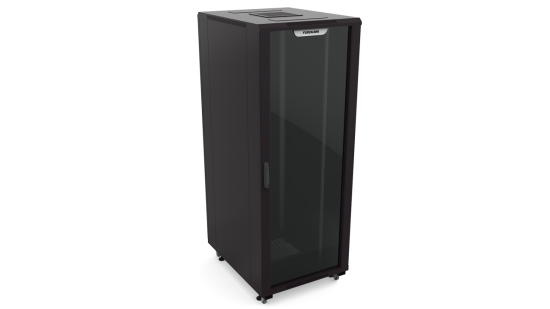 RACK FECHADO ENTERPRISE COM GUIA DE CABOS VERTICAL