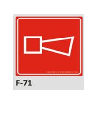 PLACA DE IDENTIFICAÇÃO - ALARME SONORO F-71 19X19CM